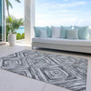 Piper Looms Chantille Diamonds ACN781 Gray Machine Washable Area Rug Outdoor Lifestyle Image Feature