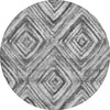 Piper Looms Chantille Diamonds ACN781 Gray Machine Washable Area Rug Round Main Image