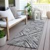 Piper Looms Chantille Diamonds ACN781 Gray Machine Washable Area Rug Runner Outdoor Lifestyle Image Feature