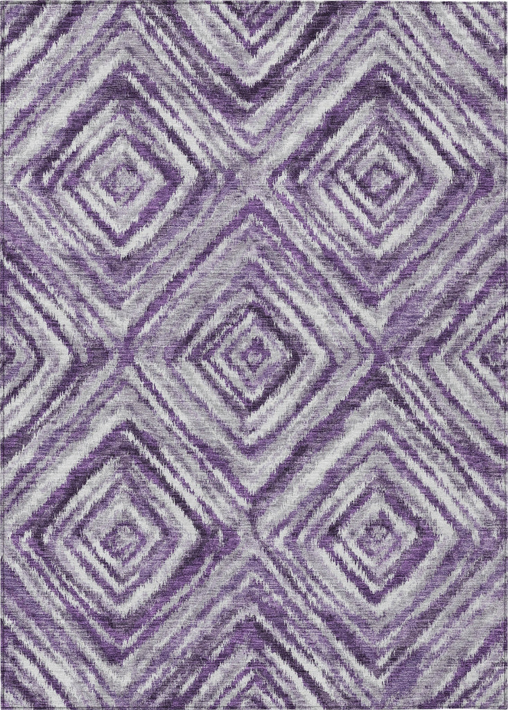 Piper Looms Chantille Diamonds ACN781 Purple Machine Washable Area Rug main image