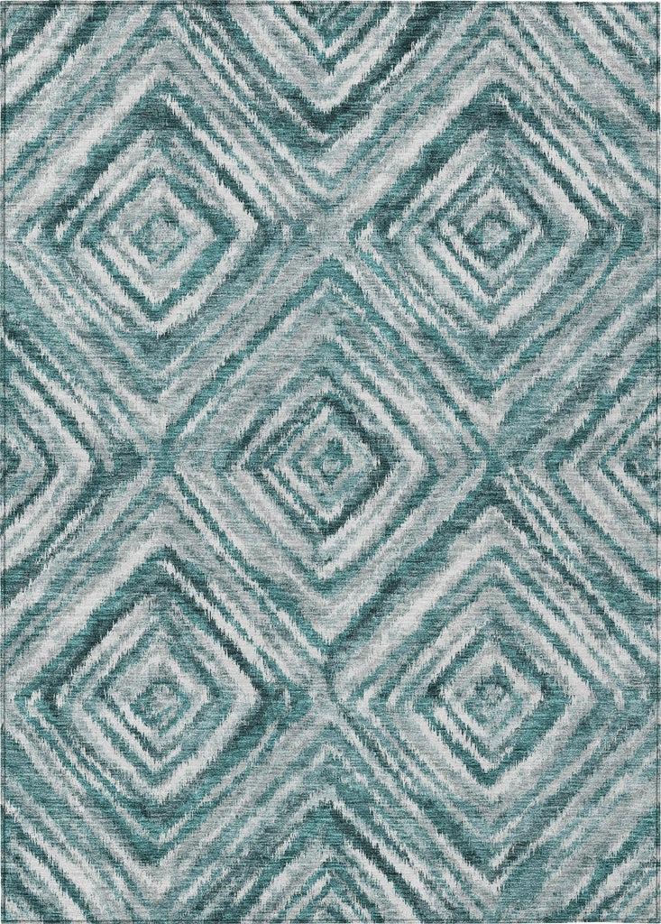 Piper Looms Chantille Diamonds ACN781 Teal Machine Washable Area Rug main image