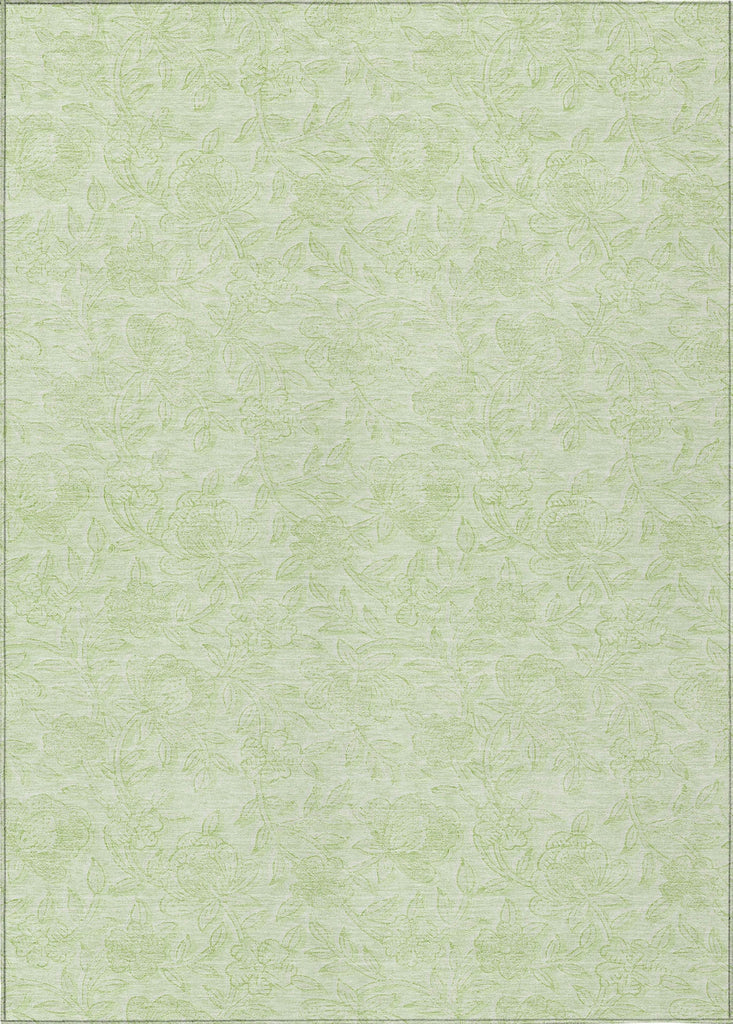Piper Looms Chantille Floral ACN782 Aloe Machine Washable Area Rug main image