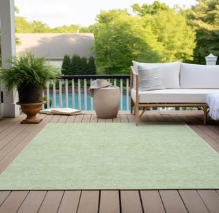 Piper Looms Chantille Floral ACN782 Aloe Machine Washable Area Rug Outdoor Lifestyle Image Feature