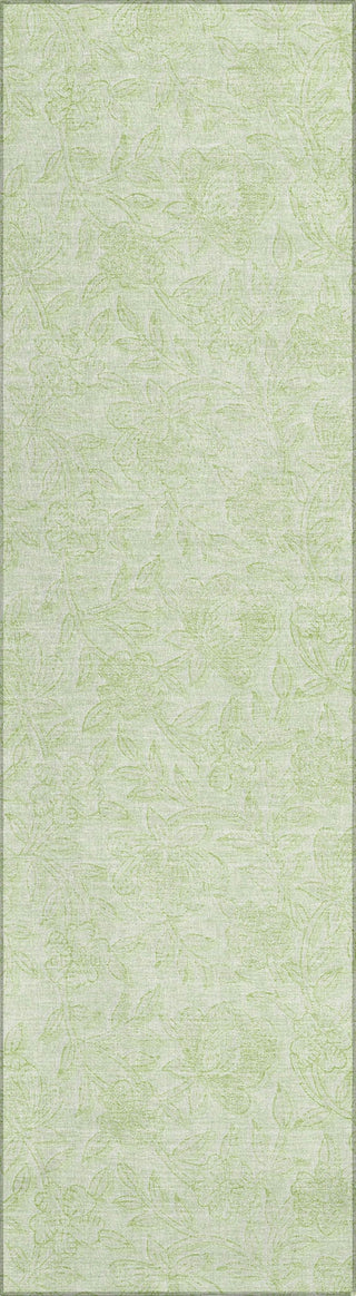 Piper Looms Chantille Floral ACN782 Aloe Machine Washable Area Rug Runner Main Image