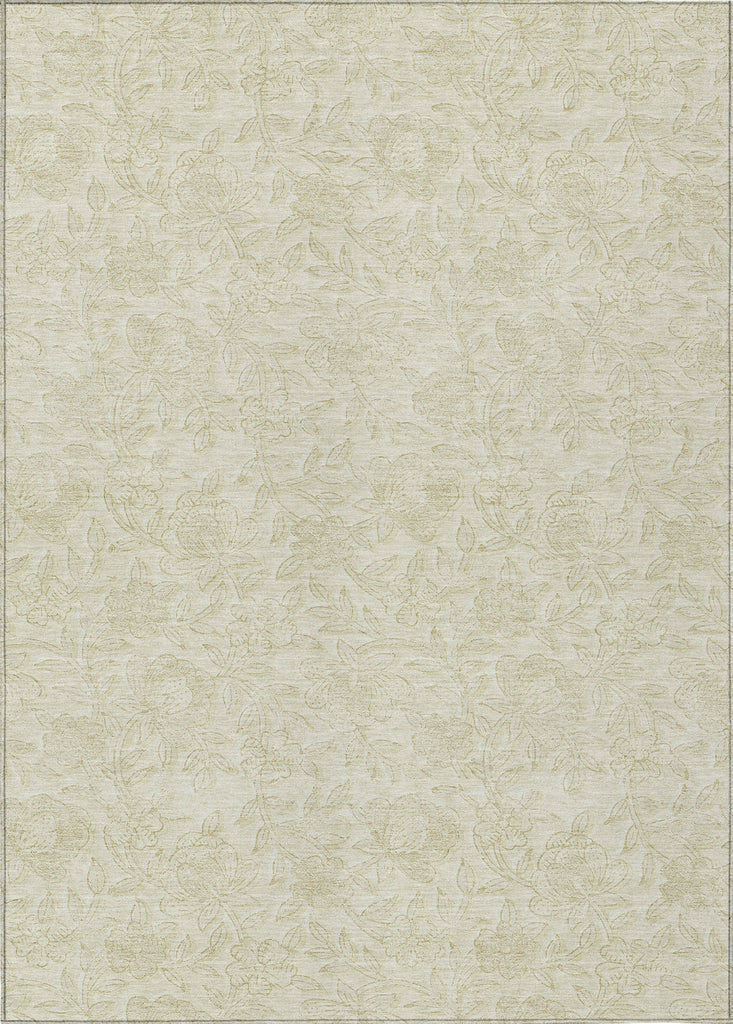 Piper Looms Chantille Floral ACN782 Ivory Machine Washable Area Rug main image