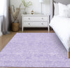 Piper Looms Chantille Floral ACN782 Lilac Machine Washable Area Rug Lifestyle Image Feature