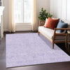 Piper Looms Chantille Floral ACN782 Lilac Machine Washable Area Rug Lifestyle Image Feature