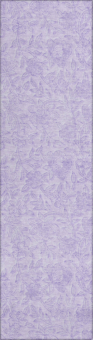 Piper Looms Chantille Floral ACN782 Lilac Machine Washable Area Rug Runner Main Image