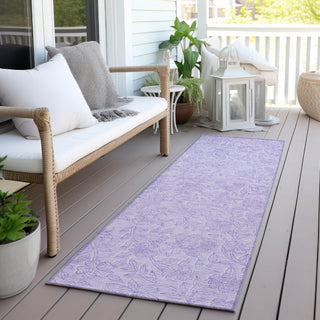 Piper Looms Chantille Floral ACN782 Lilac Machine Washable Area Rug Runner Outdoor Lifestyle Image Feature
