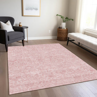 Piper Looms Chantille Floral ACN782 Pink Machine Washable Area Rug Lifestyle Image Feature