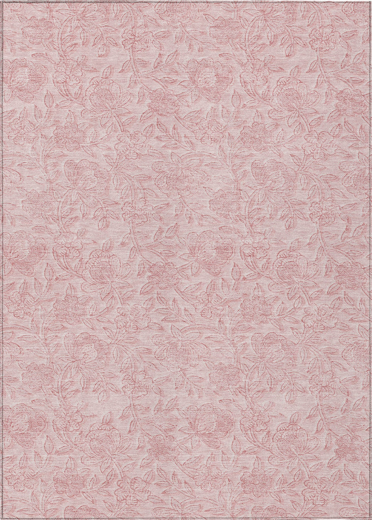 Piper Looms Chantille Floral ACN782 Pink Machine Washable Area Rug main image