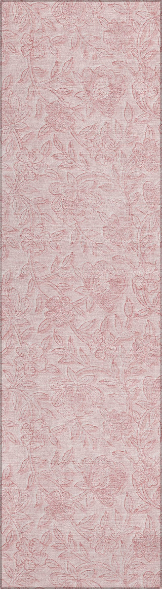 Piper Looms Chantille Floral ACN782 Pink Machine Washable Area Rug Runner Main Image