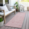 Piper Looms Chantille Floral ACN782 Pink Machine Washable Area Rug Runner Outdoor Lifestyle Image Feature