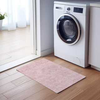 Piper Looms Chantille Floral ACN782 Pink Machine Washable Area Rug Scatter Lifestyle Image Feature