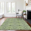 Piper Looms Chantille Medallions ACN783 Aloe Machine Washable Area Rug Lifestyle Image Feature