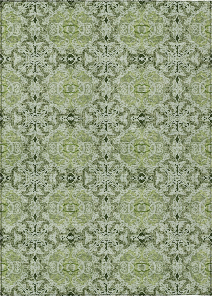 Piper Looms Chantille Medallions ACN783 Aloe Machine Washable Area Rug main image