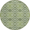 Piper Looms Chantille Medallions ACN783 Aloe Machine Washable Area Rug Round Main Image