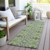 Piper Looms Chantille Medallions ACN783 Aloe Machine Washable Area Rug Runner Outdoor Lifestyle Image Feature