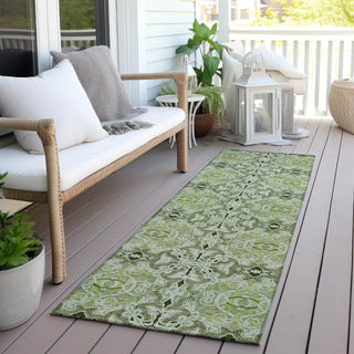 Piper Looms Chantille Medallions ACN783 Aloe Machine Washable Area Rug Runner Outdoor Lifestyle Image Feature