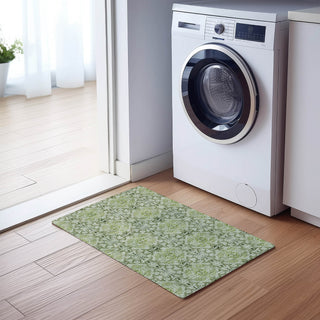 Piper Looms Chantille Medallions ACN783 Aloe Machine Washable Area Rug Scatter Lifestyle Image Feature