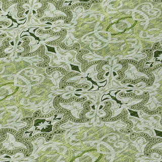 Piper Looms Chantille Medallions ACN783 Aloe Machine Washable Area Rug Swatch Image