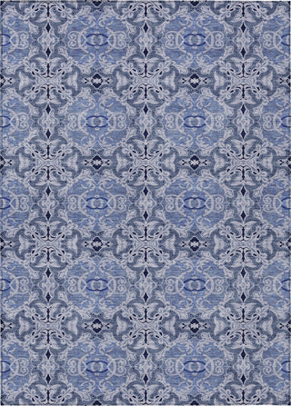Piper Looms Chantille Medallions ACN783 Blue Machine Washable Area Rug main image