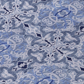 Piper Looms Chantille Medallions ACN783 Blue Machine Washable Area Rug Swatch Image