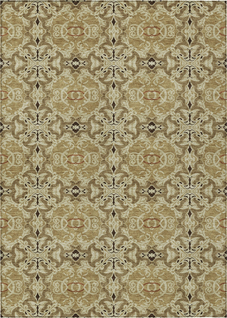 Piper Looms Chantille Medallions ACN783 Brown Machine Washable Area Rug main image