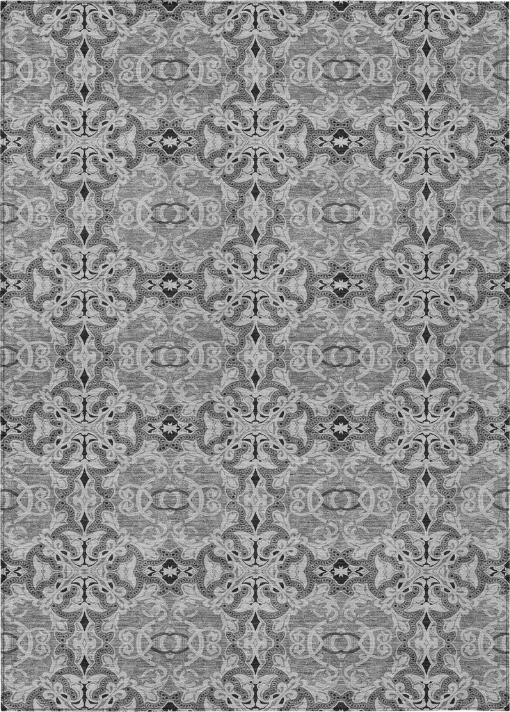 Piper Looms Chantille Medallions ACN783 Gray Machine Washable Area Rug main image