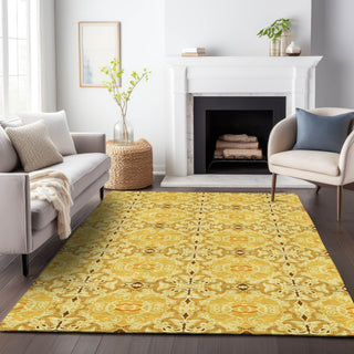 Piper Looms Chantille Medallions ACN783 Orange Machine Washable Area Rug Lifestyle Image Feature