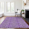 Piper Looms Chantille Medallions ACN783 Purple Machine Washable Area Rug Lifestyle Image Feature