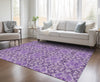 Piper Looms Chantille Medallions ACN783 Purple Machine Washable Area Rug Lifestyle Image Feature