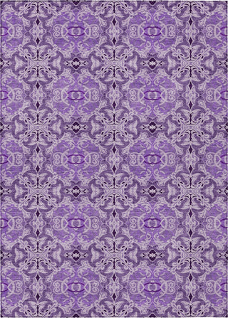 Piper Looms Chantille Medallions ACN783 Purple Machine Washable Area Rug main image
