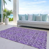 Piper Looms Chantille Medallions ACN783 Purple Machine Washable Area Rug Outdoor Lifestyle Image Feature