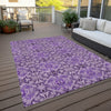 Piper Looms Chantille Medallions ACN783 Purple Machine Washable Area Rug Outdoor Lifestyle Image Feature