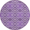 Piper Looms Chantille Medallions ACN783 Purple Machine Washable Area Rug Round Main Image