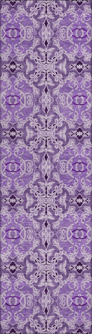Piper Looms Chantille Medallions ACN783 Purple Machine Washable Area Rug Runner Main Image