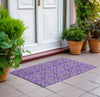 Piper Looms Chantille Medallions ACN783 Purple Machine Washable Area Rug Scatter Outdoor Lifestyle Image Feature