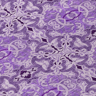 Piper Looms Chantille Medallions ACN783 Purple Machine Washable Area Rug Swatch Image