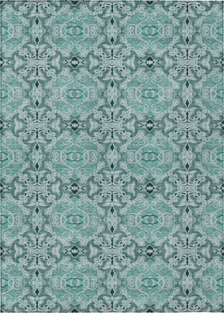 Piper Looms Chantille Medallions ACN783 Teal Machine Washable Area Rug main image