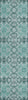 Piper Looms Chantille Medallions ACN783 Teal Machine Washable Area Rug Runner Main Image