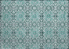 Piper Looms Chantille Medallions ACN783 Teal Machine Washable Area Rug Scatter Main Image