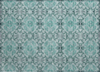 Piper Looms Chantille Medallions ACN783 Teal Machine Washable Area Rug Scatter Main Image