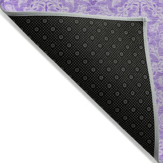 Piper Looms Chantille Medallions ACN784 Lavender Machine Washable Area Rug Backing Image