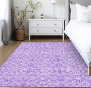 Piper Looms Chantille Medallions ACN784 Lavender Machine Washable Area Rug Lifestyle Image Feature