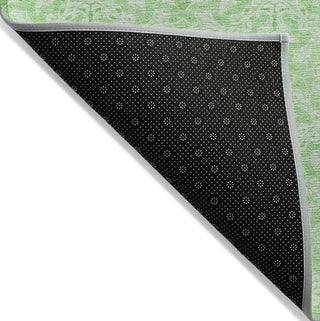 Piper Looms Chantille Medallions ACN784 Lime Machine Washable Area Rug Backing Image