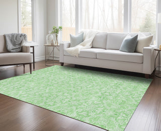 Piper Looms Chantille Medallions ACN784 Lime Machine Washable Area Rug Lifestyle Image Feature