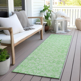 Piper Looms Chantille Medallions ACN784 Lime Machine Washable Area Rug Runner Outdoor Lifestyle Image Feature
