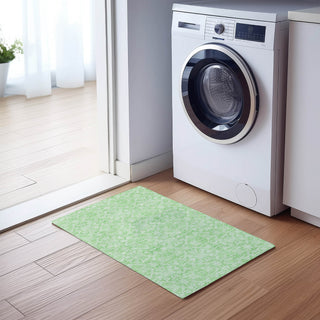 Piper Looms Chantille Medallions ACN784 Lime Machine Washable Area Rug Scatter Lifestyle Image Feature
