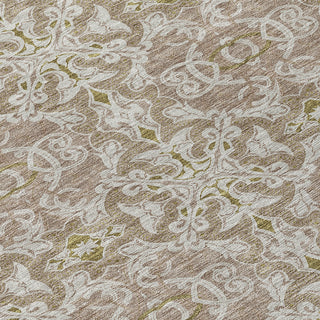 Piper Looms Chantille Medallions ACN784 Mocha Machine Washable Area Rug Swatch Image